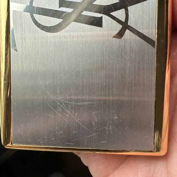 YSL Yves Saint Laurent Gold Silver Vintage Cigarette Case - Picture 10 of 11